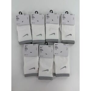 7 Nike Spark Running Cushioned Crew Socks White Men 6-7.5/Wmn 7.5-9 DA3584-100